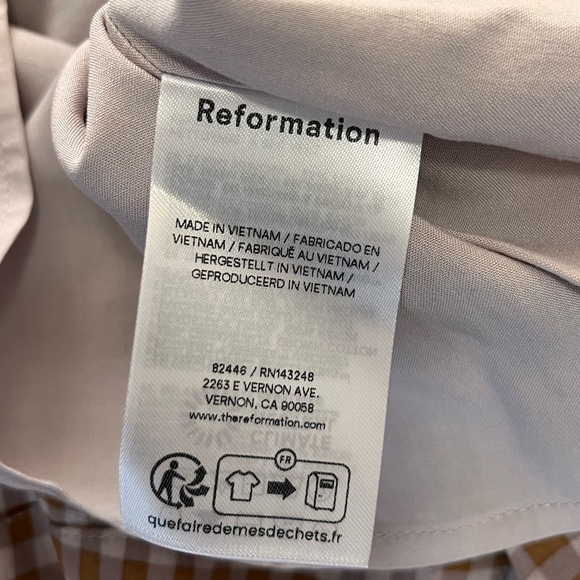 Reformation Rhett Midi Dress Nwt Size 6 - Picture 7 of 10